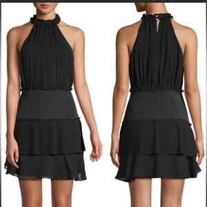 Nwt Likely Weston Mock-Neck Mini Halter Cocktail Dress, Sz 2 Black